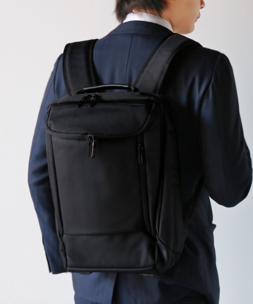 sankyo shokai(サンキョウショウカイ)の「大人のビジネスリュック(バックパック/リュック・メンズ・ネイビー/ブラック・FREE)」の3枚目の写真