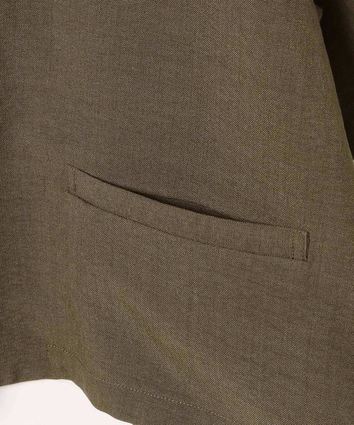 LEPSIM（レプシィム）の「《リネンライクドライシリーズ》ショートジャケット　491941（テーラードジャケット・レディース・ベージュ/ブラック/グリーン系その他・FREE）」の7枚目の写真