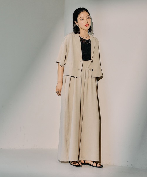 リネンライクドライシリーズ》ショートジャケット 491941（テーラード