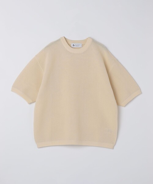 SHIPS（シップス）の「City Ambient Products:〈手洗い可能〉ポリエステル メッシュ ニット ショートスリーブ Tシャツ（ニット/セーター・メンズ・ブラック/オフホワイト/ダークグレー・SMALL/MEDIUM/LARGE）」の2枚目の写真
