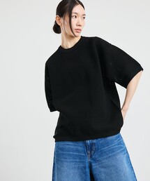 City Ambient Products:〈手洗い可能〉ポリエステル メッシュ ニット ショートスリーブ Tシャツ