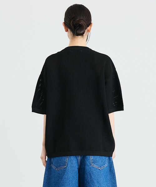 SHIPS（シップス）の「City Ambient Products:〈手洗い可能〉ポリエステル メッシュ ニット ショートスリーブ Tシャツ（ニット/セーター・メンズ・ブラック/オフホワイト/ダークグレー・SMALL/MEDIUM/LARGE）」の16枚目の写真