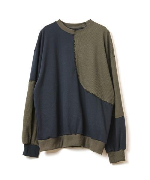 AULA AILA(アウラアイラ)の「ステッチデザインプルオーバー(スウェット・レディース・カーキ/ブラック/オフホワイト・0)」の17枚目の写真