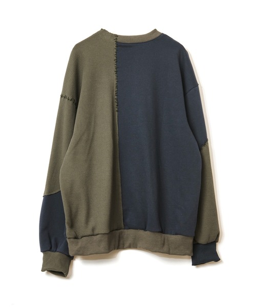 AULA AILA(アウラアイラ)の「ステッチデザインプルオーバー(スウェット・レディース・カーキ/ブラック/オフホワイト・0)」の16枚目の写真