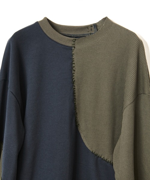 AULA AILA(アウラアイラ)の「ステッチデザインプルオーバー(スウェット・レディース・カーキ/ブラック/オフホワイト・0)」の18枚目の写真