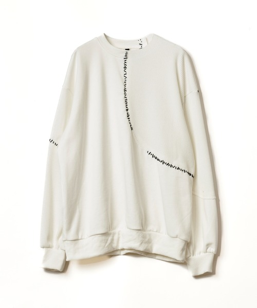 AULA AILA(アウラアイラ)の「ステッチデザインプルオーバー(スウェット・レディース・カーキ/ブラック/オフホワイト・0)」の15枚目の写真