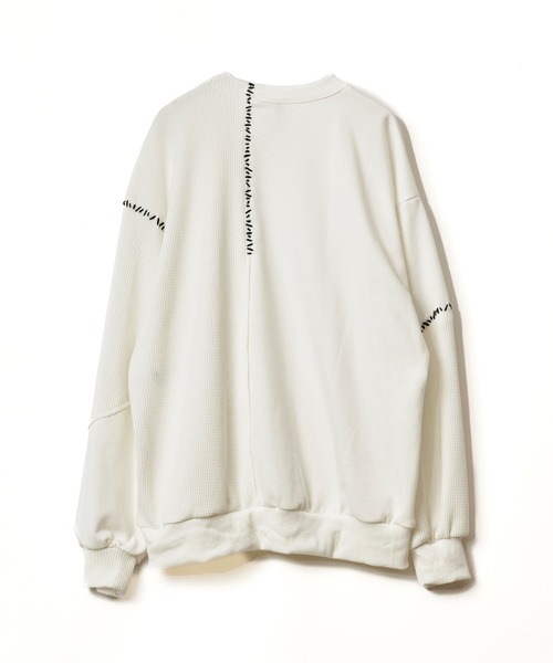 AULA AILA(アウラアイラ)の「ステッチデザインプルオーバー(スウェット・レディース・カーキ/ブラック/オフホワイト・0)」の14枚目の写真