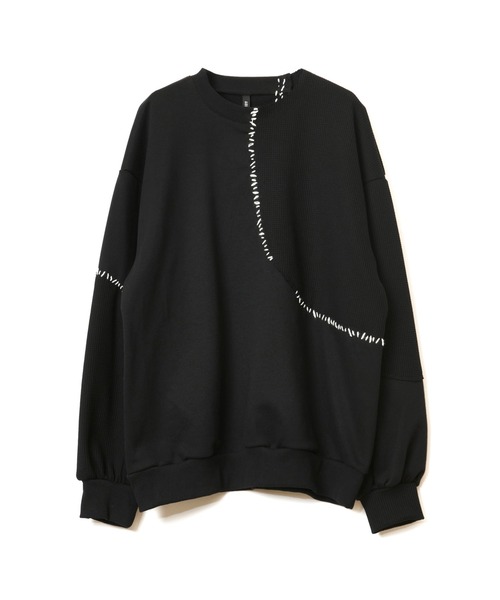 AULA AILA(アウラアイラ)の「ステッチデザインプルオーバー(スウェット・レディース・カーキ/ブラック/オフホワイト・0)」の13枚目の写真