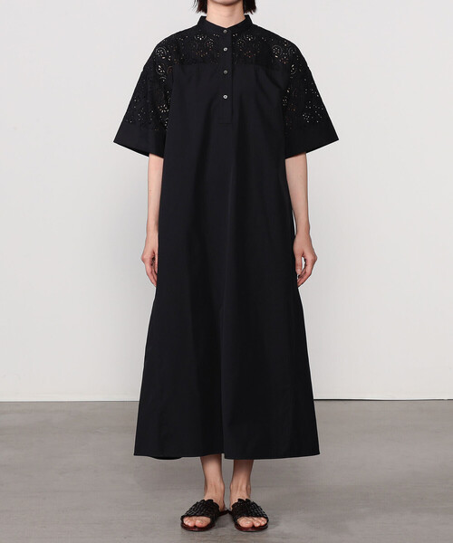TICCA(ティッカ)の「TICCA | レース 半袖シャツワンピース WOMEN(ワンピース・レディース・ブラック・F)」の2枚目の写真