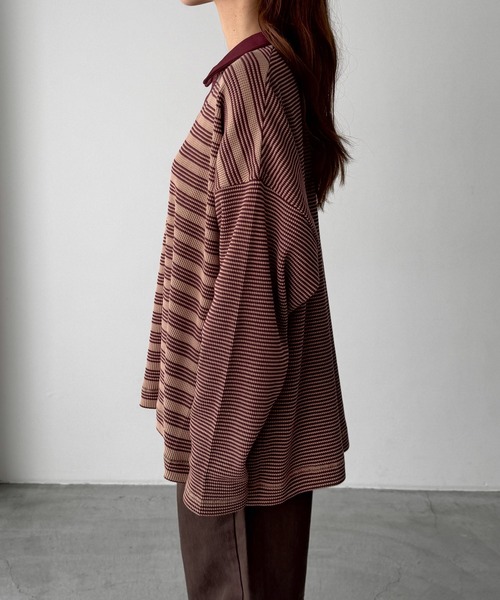 CANAL JEAN（キャナルジーン）の「Miller　ワッフルポロプルオーバー（ポロシャツ・レディース・グリーン系その他/ベージュ系その他・ONE SIZE）」の11枚目の写真