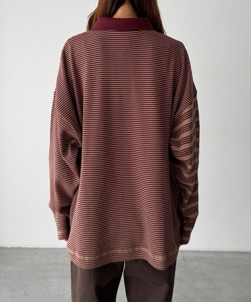 CANAL JEAN（キャナルジーン）の「Miller　ワッフルポロプルオーバー（ポロシャツ・レディース・グリーン系その他/ベージュ系その他・ONE SIZE）」の12枚目の写真