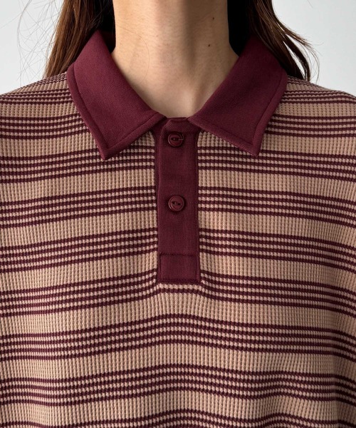 CANAL JEAN（キャナルジーン）の「Miller　ワッフルポロプルオーバー（ポロシャツ・レディース・グリーン系その他/ベージュ系その他・ONE SIZE）」の13枚目の写真