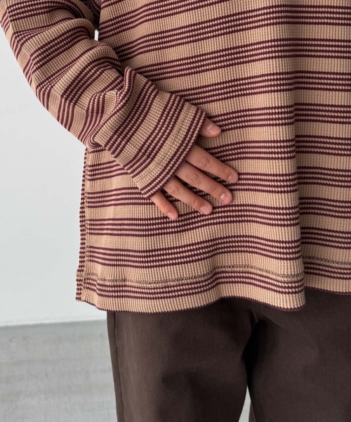 CANAL JEAN（キャナルジーン）の「Miller　ワッフルポロプルオーバー（ポロシャツ・レディース・グリーン系その他/ベージュ系その他・ONE SIZE）」の14枚目の写真