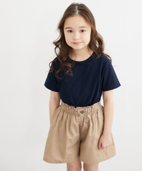 QUNTSTYLE(キュントスタイル)の「ハートボタンイージーキュロット <綿100%>(その他パンツ・キッズ・ベージュ/ネイビー/ピンク系その他/サックスブルー/ブラック・120/130/140/150/160/110)」の14枚目の写真