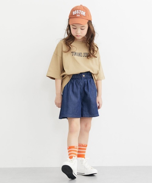 QUNTSTYLE(キュントスタイル)の「ハートボタンイージーキュロット <綿100%>(その他パンツ・キッズ・ベージュ/ネイビー/ピンク系その他/サックスブルー/ブラック・120/130/140/150/160/110)」の17枚目の写真