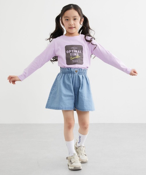 QUNTSTYLE(キュントスタイル)の「ハートボタンイージーキュロット <綿100%>(その他パンツ・キッズ・ベージュ/ネイビー/ピンク系その他/サックスブルー/ブラック・120/130/140/150/160/110)」の21枚目の写真