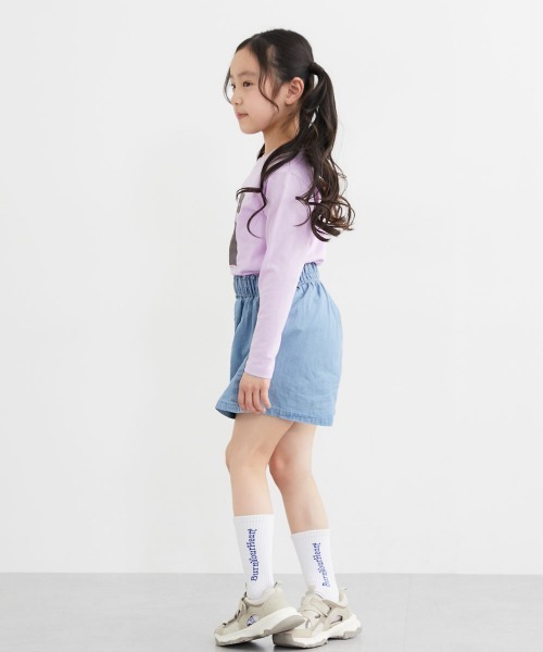 QUNTSTYLE(キュントスタイル)の「ハートボタンイージーキュロット <綿100%>(その他パンツ・キッズ・ベージュ/ネイビー/ピンク系その他/サックスブルー/ブラック・120/130/140/150/160/110)」の22枚目の写真