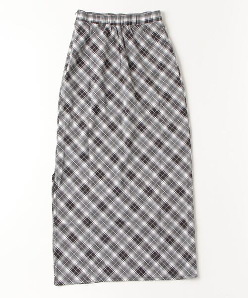 Per sist ence（パーシエンス）の「バイアスチェックストレートスカート（スカート・レディース・ブラウン/レッド/ブラック/ベージュ・ONE SIZE）」の5枚目の写真