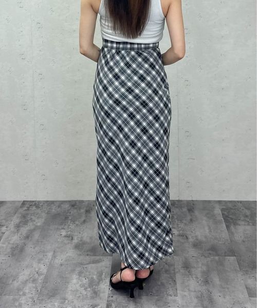 Per sist ence（パーシエンス）の「バイアスチェックストレートスカート（スカート・レディース・ブラウン/レッド/ブラック/ベージュ・ONE SIZE）」の14枚目の写真