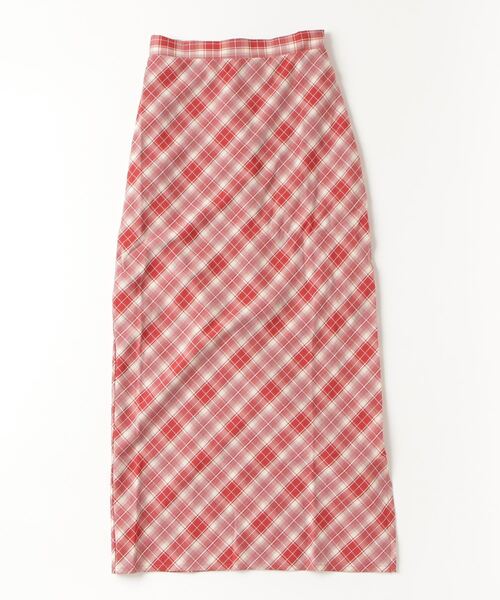 Per sist ence（パーシエンス）の「バイアスチェックストレートスカート（スカート・レディース・ブラウン/レッド/ブラック/ベージュ・ONE SIZE）」の8枚目の写真