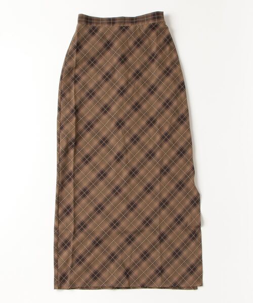 Per sist ence（パーシエンス）の「バイアスチェックストレートスカート（スカート・レディース・ブラウン/レッド/ブラック/ベージュ・ONE SIZE）」の6枚目の写真