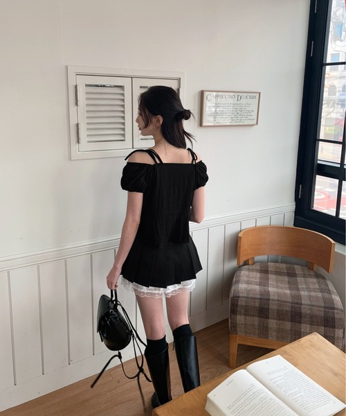 by muni:r(バイ ムニール)の「レイヤーラッププリーツミニスカート(スカート・レディース・グレー/ブラック・SMALL/MEDIUM)」の17枚目の写真
