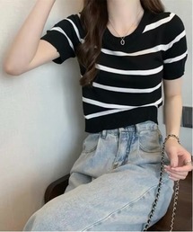 almo（アルモ）の「レディース ショート丈ニット(BDS)（ニット/セーター）」