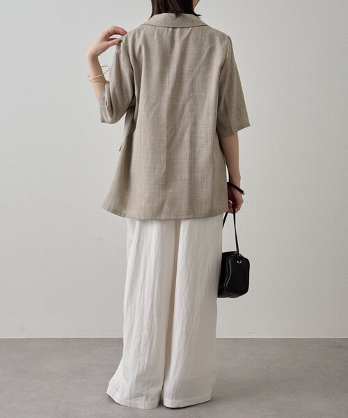 Omekashi(オメカシ)の「Vギャザーキャミサロペット(サロペット/オーバーオール・レディース・オフホワイト/カーキ/ブラック・36/38)」の10枚目の写真