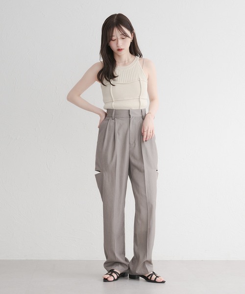 セール】【セットアップ可】カットアウトスラックス（その他パンツ