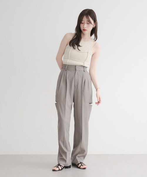 raffime(ラフィミー)の「【Raffime】カットアウトロングパンツ(その他パンツ・レディース・ライトブラウン/グレー・SMALL/MEDIUM)」の14枚目の写真