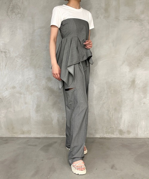 セール】【セットアップ可】カットアウトスラックス（その他パンツ