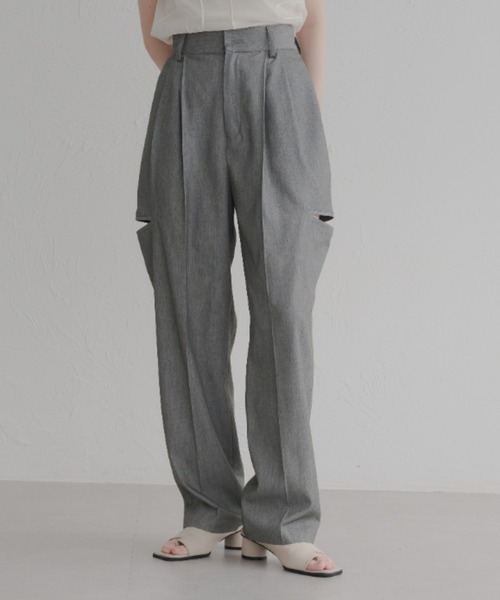 raffime(ラフィミー)の「【Raffime】カットアウトロングパンツ(その他パンツ・レディース・ライトブラウン/グレー・SMALL/MEDIUM)」の3枚目の写真