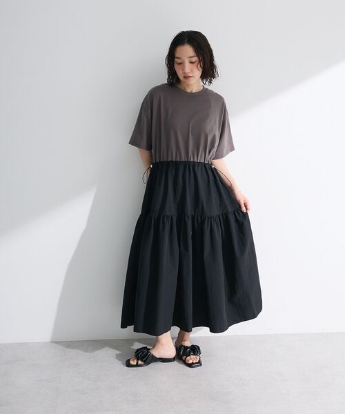 ELENCARE DUE(エレンカーレデュエ)の「・ELENCARE DUE ドッキングTEEワンピース(ワンピース・レディース・オフホワイト/カーキ/ブラック・FREE)」の15枚目の写真