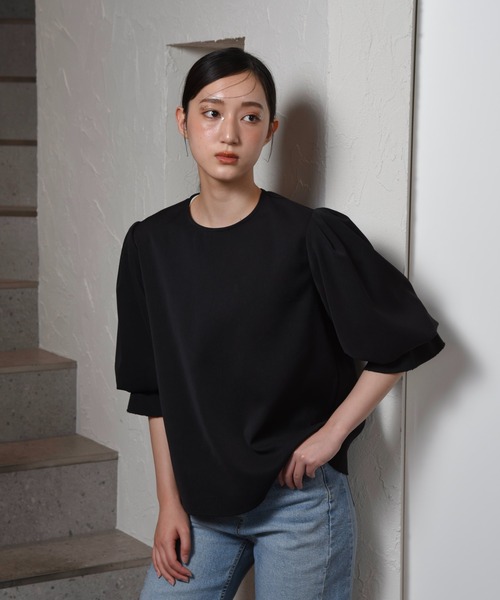 I_am(アイアム)の「candy sleeve blouse / キャンディスリーブブラウス(シャツ/ブラウス・レディース・アイボリー/ブラック・FREE)」の6枚目の写真