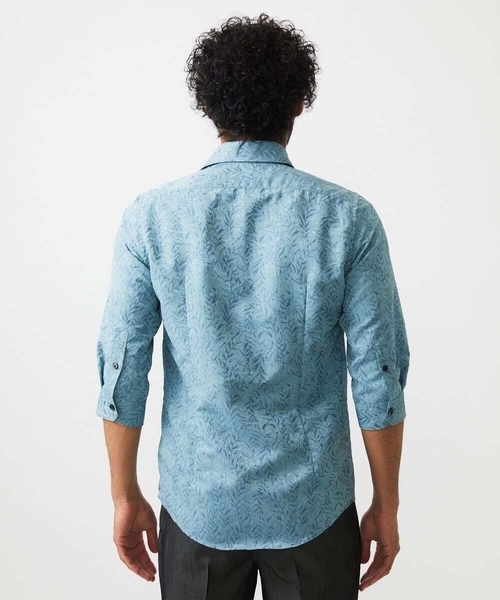 MICHEL KLEIN HOMME (ミッシェルクランオム)の「《日本製》ボタニカル柄七分袖シャツ(シャツ/ブラウス・メンズ・ライトグレー/ブルー/グリーン・MEDIUM/LARGE/X-LARGE)」の11枚目の写真