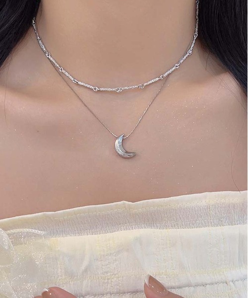 ★未使用★ラ・ヴォワラ ペンダント ネックレス セール】ハート型ペンダント2連ネックレス（ネックレス）｜LA