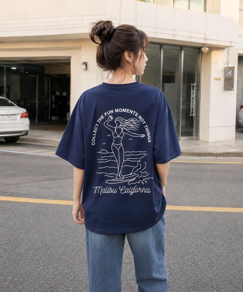 ARCHIVER(アーカイバ)の「【Bd】フロントロゴ バックプリント 半袖Tシャツ(Tシャツ/カットソー・レディース・ネイビー/ホワイト・X-LARGE/LARGE)」の15枚目の写真