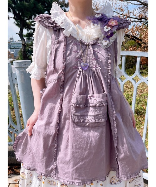 値下げしました　ピンクハウス ダブリエ　リボンいっぱい ローンフリルタブリエ（その他トップス）｜PINK HOUSE（ピンク