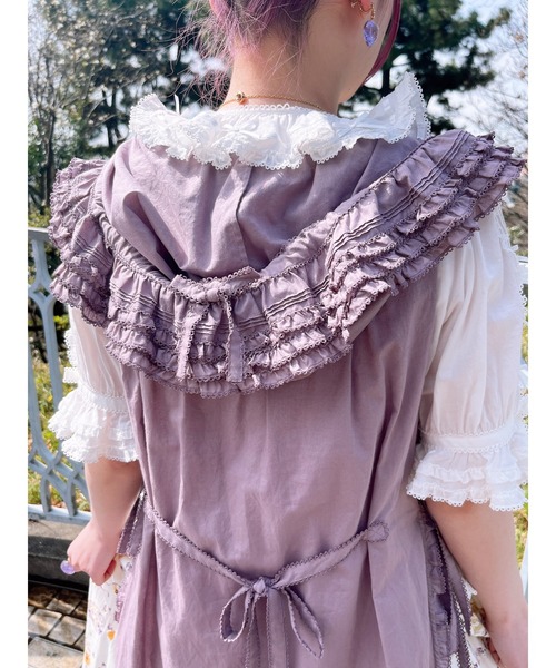 ピンクハウスタブリエ フリル使いローンタブリエ｜ピンクハウスオフィシャルオンライン