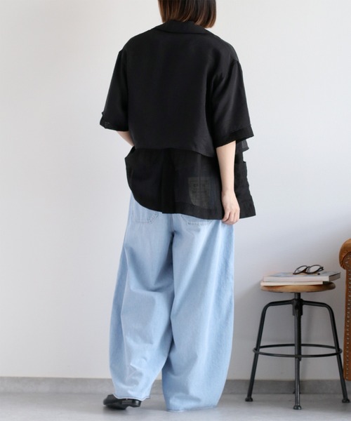 cepo（セポ）の「暑い夏を乗り切る、快適デニム〈接触冷感 / UVカット〉ICE リネンバレルデニムパンツ（デニムパンツ・レディース・ブルー系3/ブルー系2・S/M）」の21枚目の写真