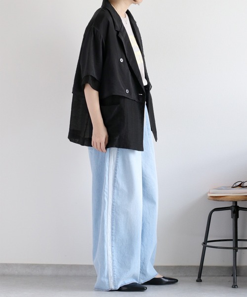 cepo（セポ）の「暑い夏を乗り切る、快適デニム〈接触冷感 / UVカット〉ICE リネンバレルデニムパンツ（デニムパンツ・レディース・ブルー系3/ブルー系2・S/M）」の22枚目の写真