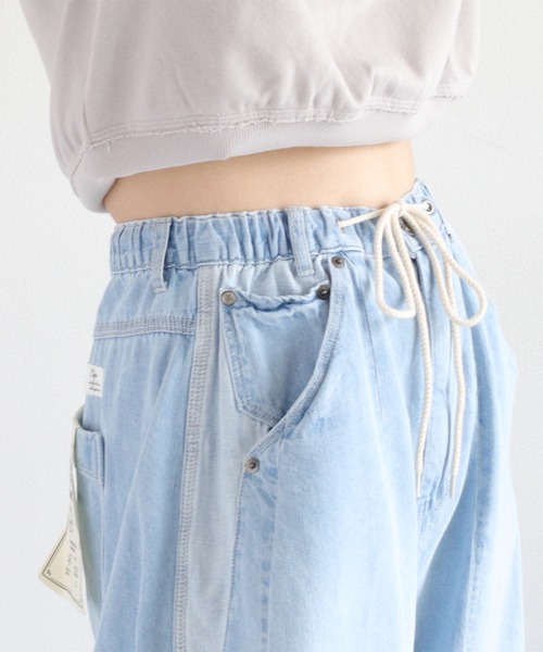 cepo（セポ）の「暑い夏を乗り切る、快適デニム〈接触冷感 / UVカット〉ICE リネンバレルデニムパンツ（デニムパンツ・レディース・ブルー系3/ブルー系2・S/M）」の13枚目の写真