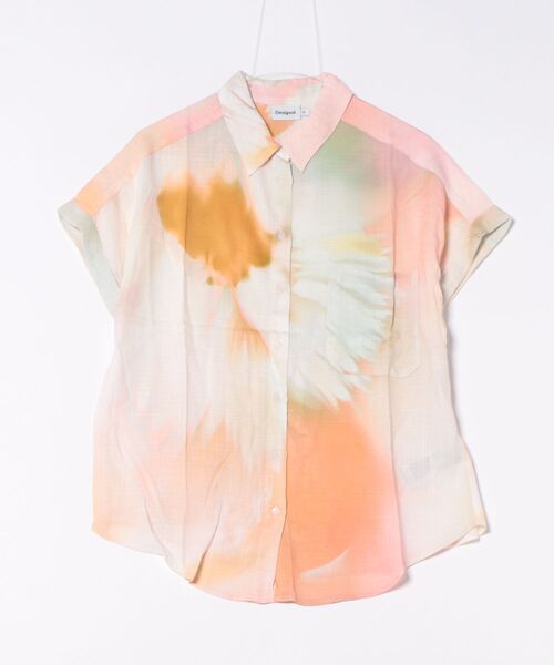 Desigual（デシグアル）の「タイダイフルイドシャツ（シャツ/ブラウス・レディース・ホワイト・XS/S/M/XL/L）」の6枚目の写真
