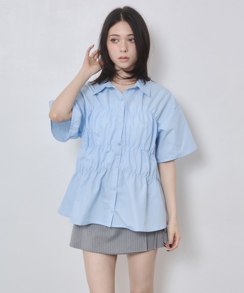 フローレント　ハーフスリーブシャツ セール】【FVLMEN】side button halfsleeve shirt/サイドボタン