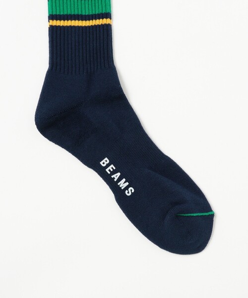 BEAMS（ビームス）の「ライン カラー ソックス（ソックス/靴下・メンズ・ホワイト/ブラウン/ネイビー・ONE SIZE）」の5枚目の写真