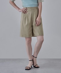 ヘザーエステルツイルタックハーフパンツ