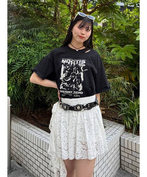 SYNRGY GG HIPHOP シャツ モノグラム　 GG柄 godbody GLIMCLAP(グリムクラップ)】 Printed oversized T-shirt-Handwriting