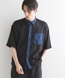 ダブルレース5分袖シャツ