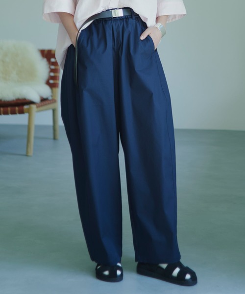 studio CLIP（スタディオクリップ）の「【イージーケア・接触冷感】軽らくラグビーボールパンツ[プチ・プラスサイズあり]（その他パンツ・レディース・カーキ/ネイビー/ベージュ・FREE/PF/ﾌﾘｰ(L)）」の10枚目の写真