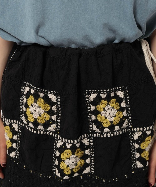 niko and...（ニコアンド）の「かぎ針コンビミニスカート（スカート・レディース・ホワイト/アイボリー・FREE）」の8枚目の写真